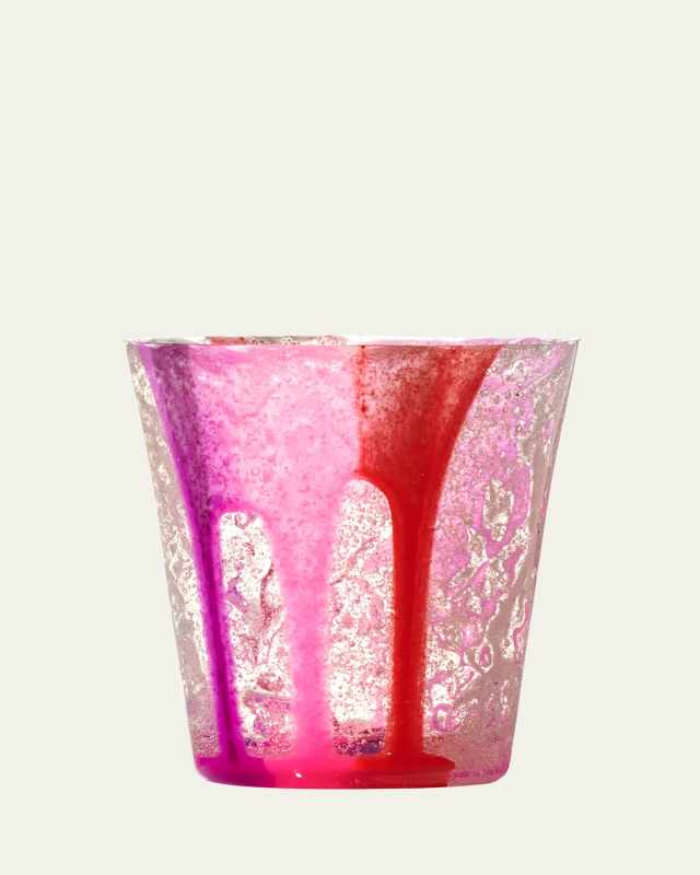 Murano Fuchsia & Red Silicone Drinking Glass